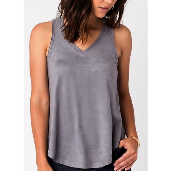 Z Supply Faux Suede “Swing Tank” in Grey. NWT! - Picture 1 of 6